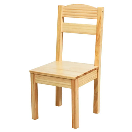 5 Pieces Kids Pine Wood Table Chair Set-Natural - Natural - Kids Table & Chair Sets