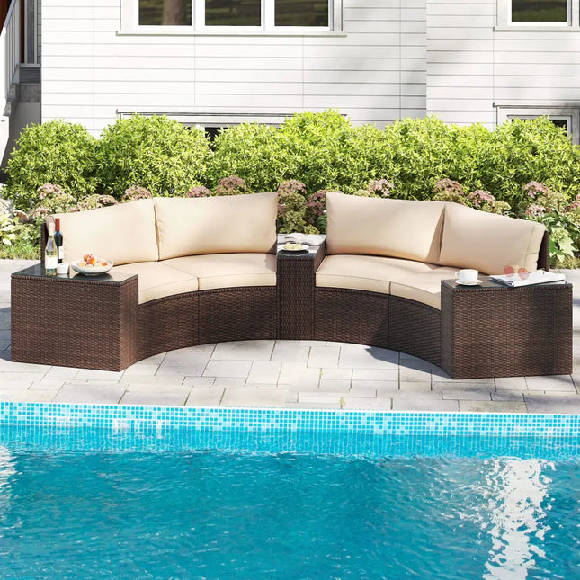 5 Pieces Patio Furniture Set - Outdoor Sectionals