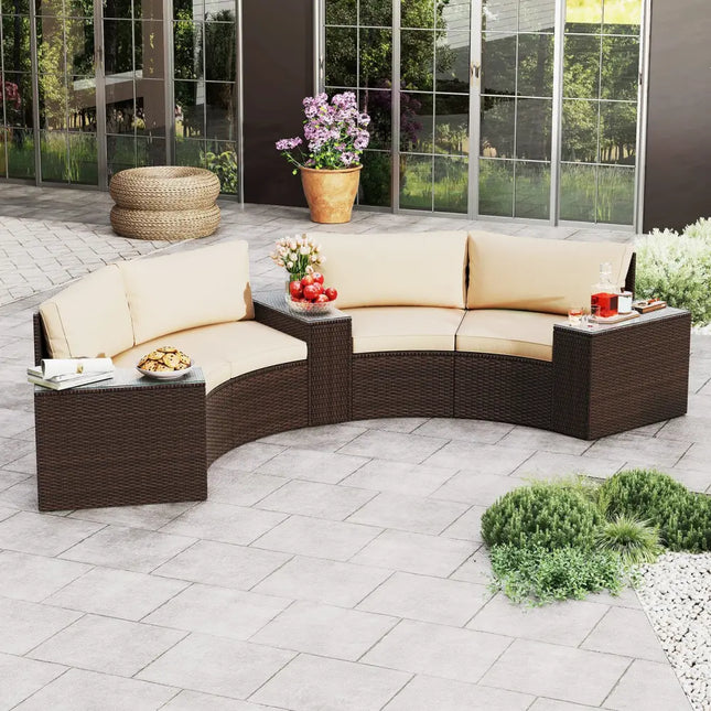 5 Pieces Patio Furniture Set - Outdoor Sectionals