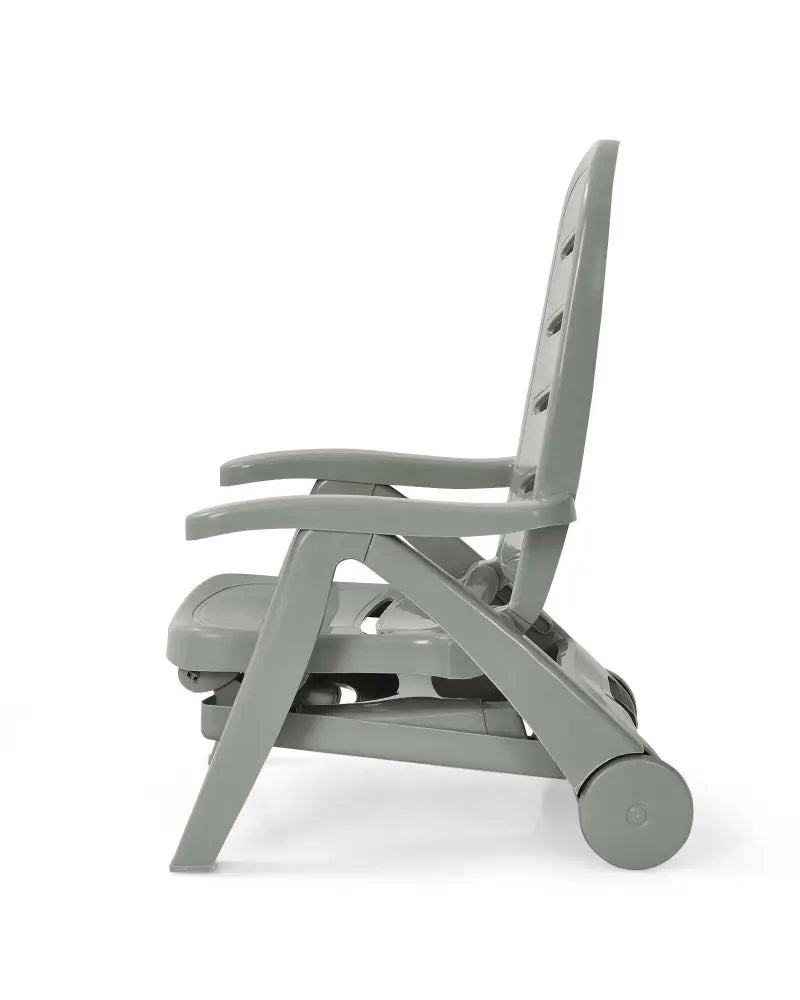 5 Position Adjustable Folding Lounger Chaise Chair-Gray - Gray - Outdoor Chaise Lounges