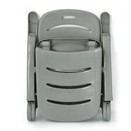 5 Position Adjustable Folding Lounger Chaise Chair-Gray - Gray - Outdoor Chaise Lounges