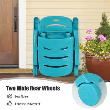 5 Position Adjustable Folding Lounger Chaise Chair-Turquoise - Turquoise - Outdoor Chaise Lounges