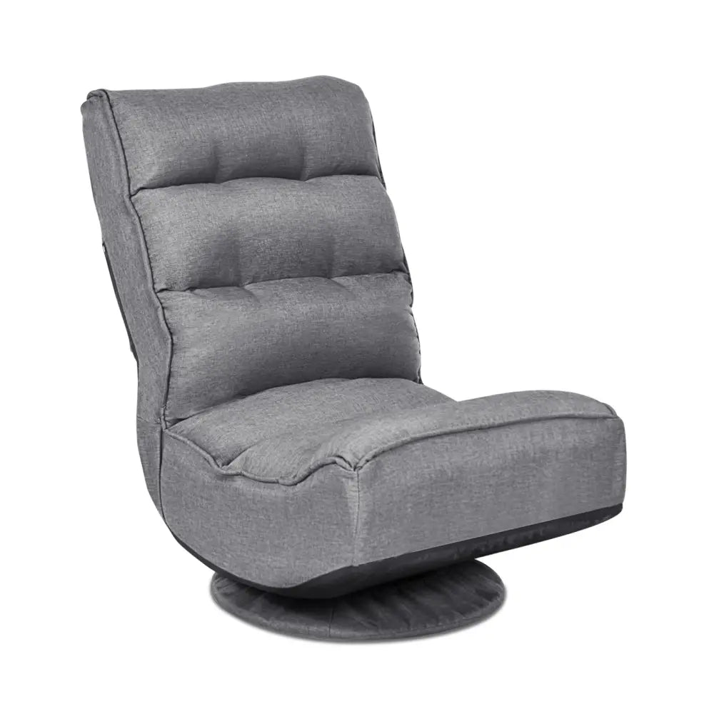 5-Position Folding Floor Gaming Chair-Gray - Gray - Floor Chairs