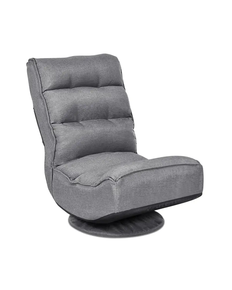 5-Position Folding Floor Gaming Chair-Gray - Gray - Floor Chairs