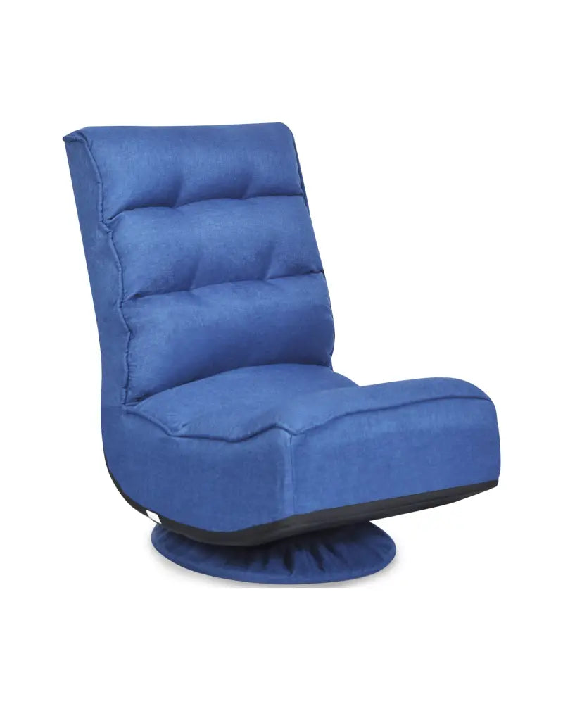 5-Position Folding Floor Gaming Chair-Navy - Navy - Floor Chairs