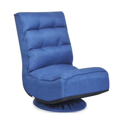 5-Position Folding Floor Gaming Chair-Navy Costway