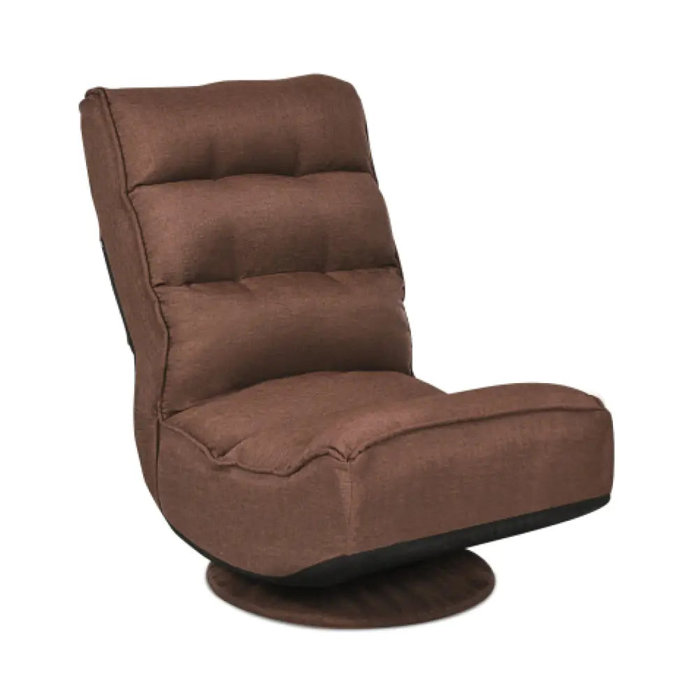 5-Position Folding Floor Gaming Chair-Rustic Brown - Rustic Brown - Floor Chairs