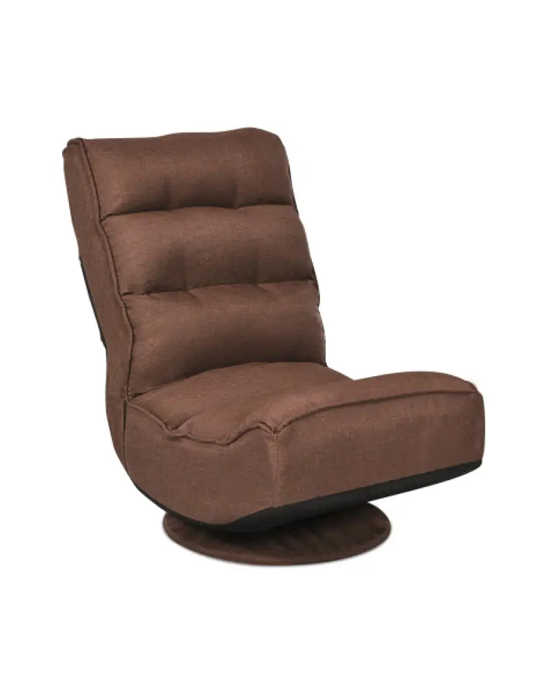 5-Position Folding Floor Gaming Chair-Rustic Brown - Rustic Brown - Floor Chairs