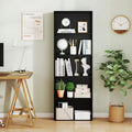 5-Shelf Storage Bookcase Modern Multi-Functional Display Cabinet Furniture-Black - Black - Bookcases