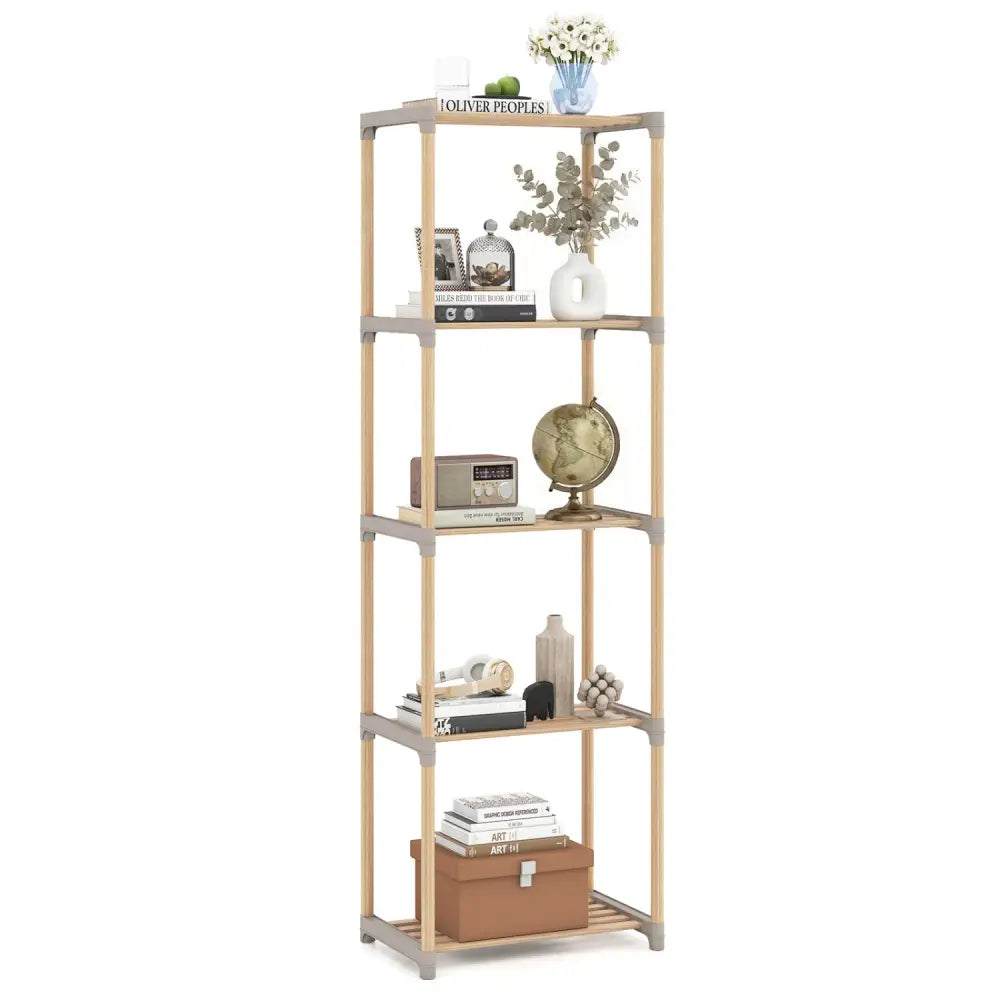 5-Tier Bookshelf with Open Shelves for Home Office and Bathroom-5-Tier - Bookcases