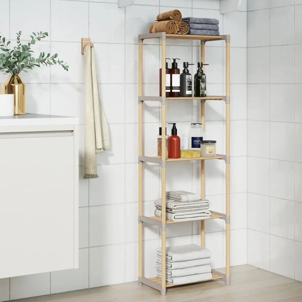 5-Tier Bookshelf with Open Shelves for Home Office and Bathroom-5-Tier - Bookcases