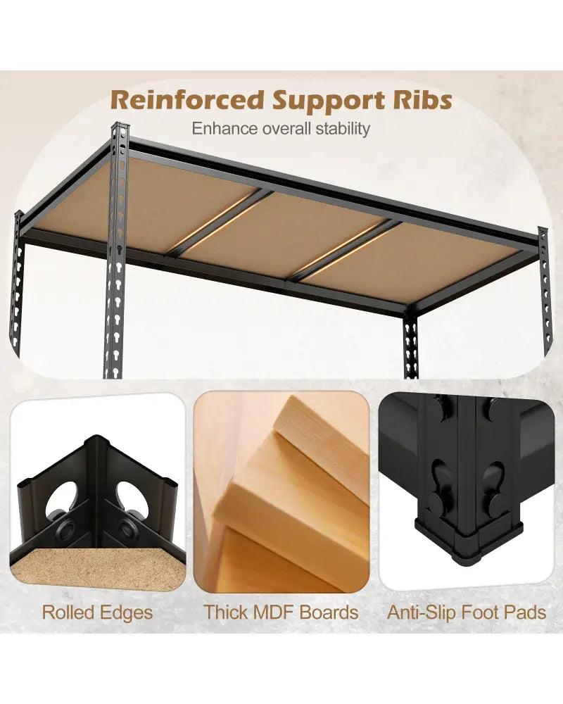 5-Tier Garage Shelving Unit 2200 LBS Heavy Duty Adjustable Utility Rack-Set of 3 - Garages