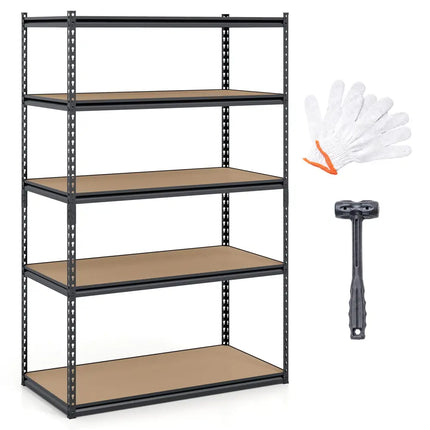 5-Tier Garage Shelving Unit 2200 LBS Heavy Duty Adjustable Utility Rack-Set of 2 - Garages
