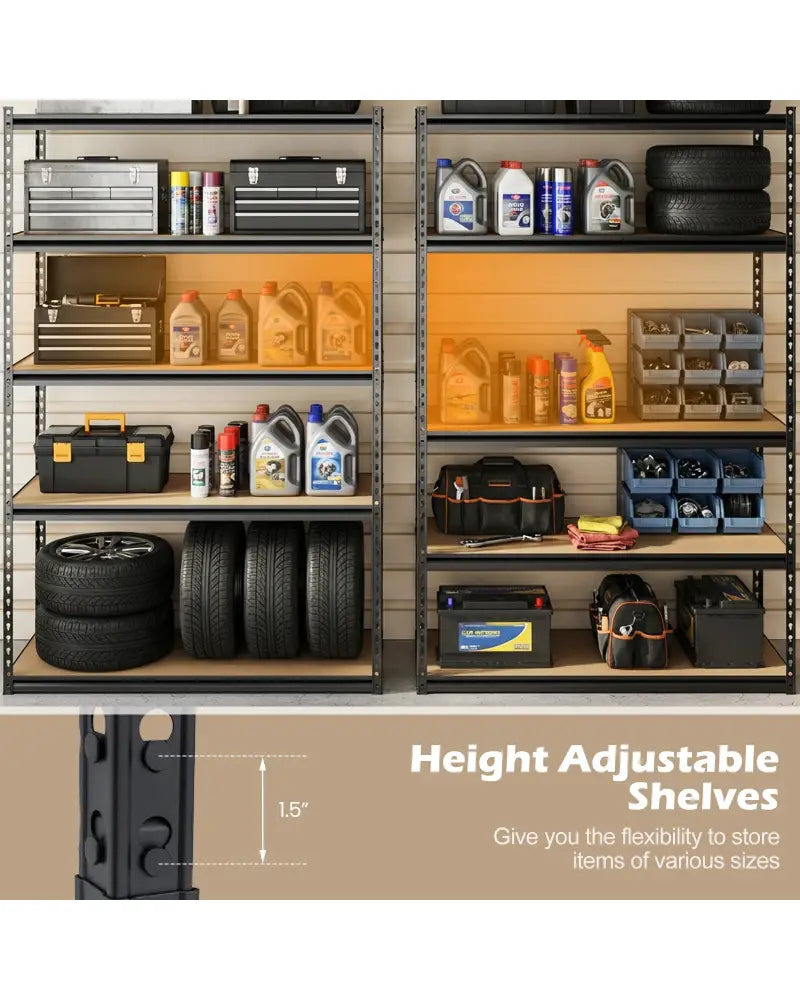 5-Tier Garage Shelving Unit 2200 LBS Heavy Duty Adjustable Utility Rack-Set of 3 - Garages