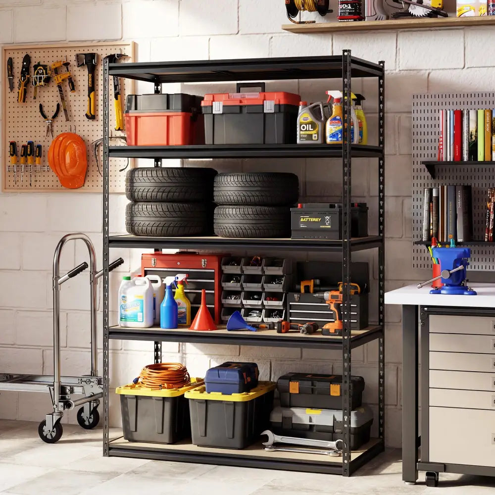 5-Tier Garage Shelving Unit 2200 LBS Heavy Duty Adjustable Utility Rack-Set of 3 - Garages