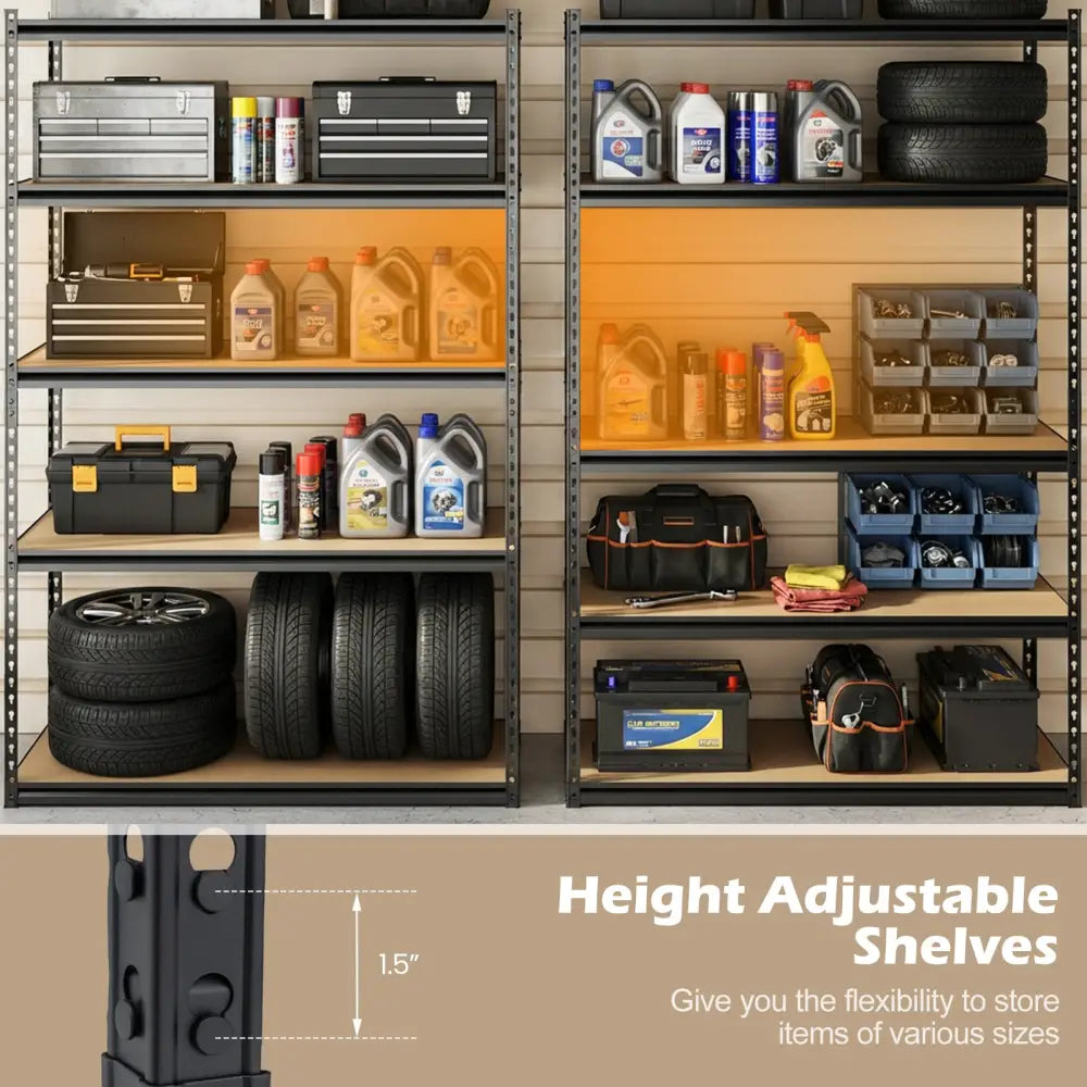 5-Tier Garage Shelving Unit 2200 LBS Heavy Duty Adjustable Utility Rack-Set of 3 - Garages
