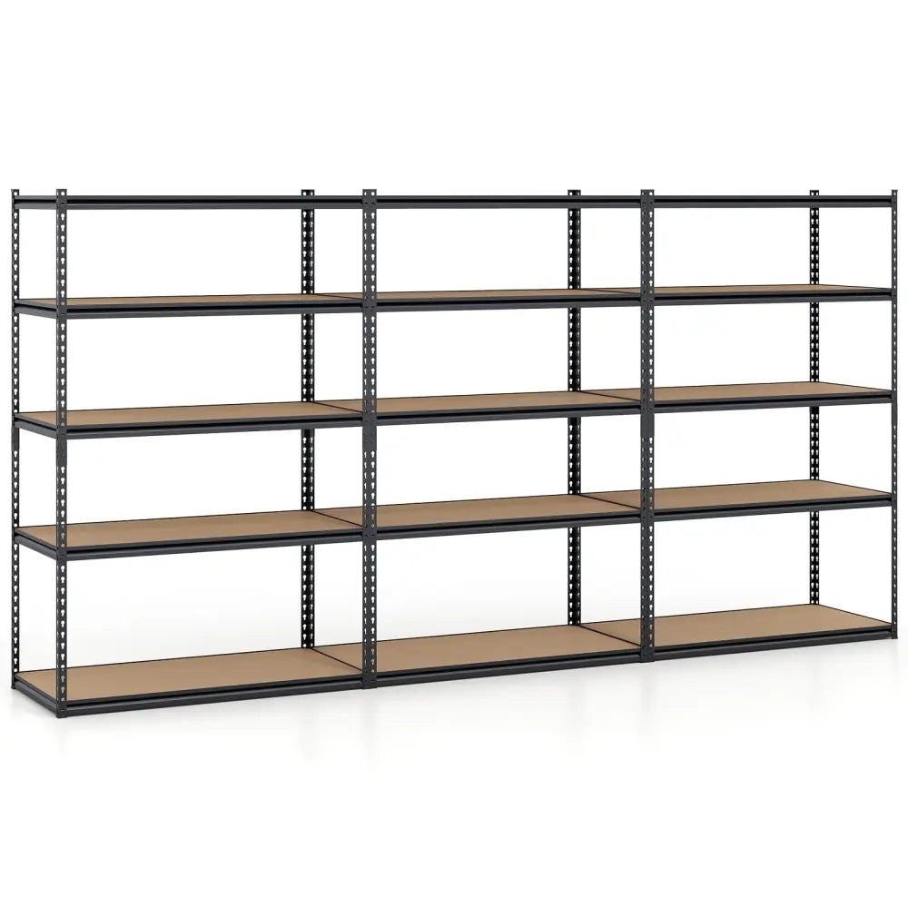 5-Tier Garage Shelving Unit 2200 LBS Heavy Duty Adjustable Utility Rack-Set of 3 - Garages