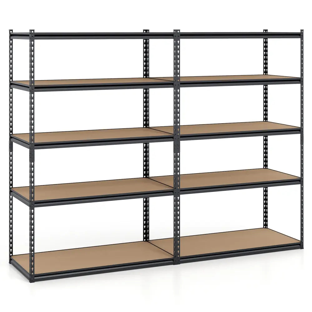 5-Tier Garage Shelving Unit 2200 LBS Heavy Duty Adjustable Utility Rack-Set of 2 - Garages
