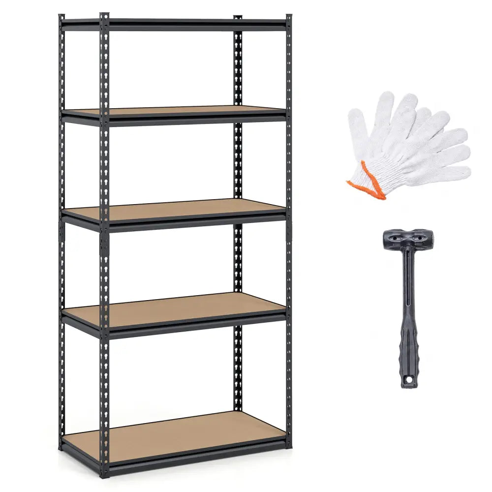 5-Tier Garage Shelving Unit 2200 LBS Metal Storage Shelves Adjustable Utility Rack-1 piece - Garages