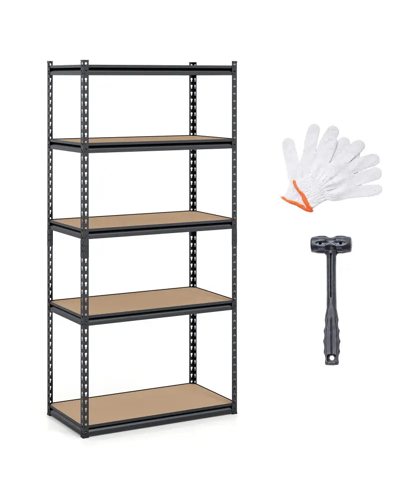 5-Tier Garage Shelving Unit 2200 LBS Metal Storage Shelves Adjustable Utility Rack-1 piece - Garages
