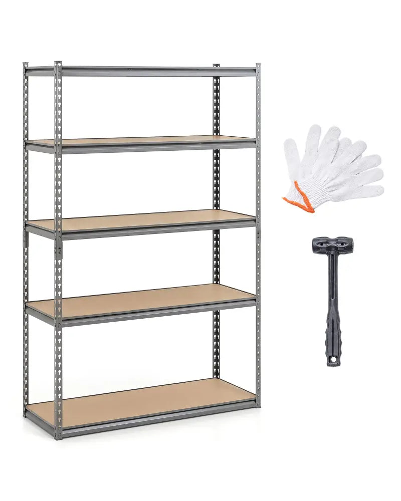 5-Tier Garage Shelving Unit 2200 LBS Metal Storage Shelves Adjustable Utility Rack for Warehouse-1 piece - Garages