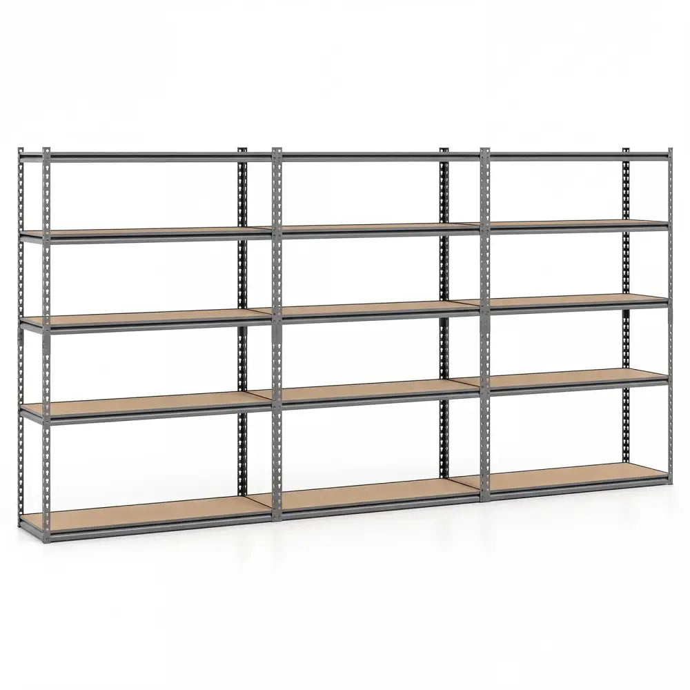 5-Tier Garage Shelving Unit 2200 LBS Metal Storage Shelves Adjustable Utility Rack for Warehouse-Set of 3 - Garages