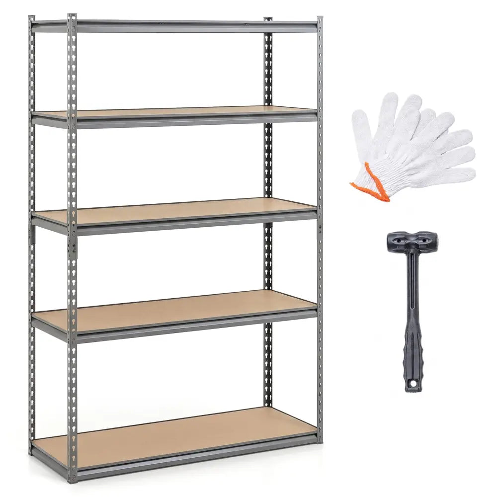 5-Tier Garage Shelving Unit 2200 LBS Metal Storage Shelves Adjustable Utility Rack for Warehouse-1 piece - Garages