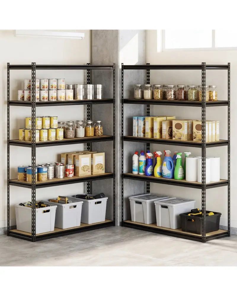 5-Tier Garage Shelving Unit for Warehouse and Basement-1 piece - Black - Garages