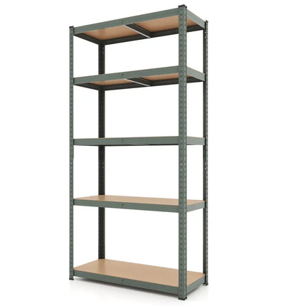 5-Tier Heavy Duty Metal Shelving Unit with 2000 LBS Total Load Capacity-Gray - Gray - Garages