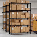 5-Tier Metal Storage Shelving Unit with V-Shaped Wire Rack-Black - Black - Baker’s Racks