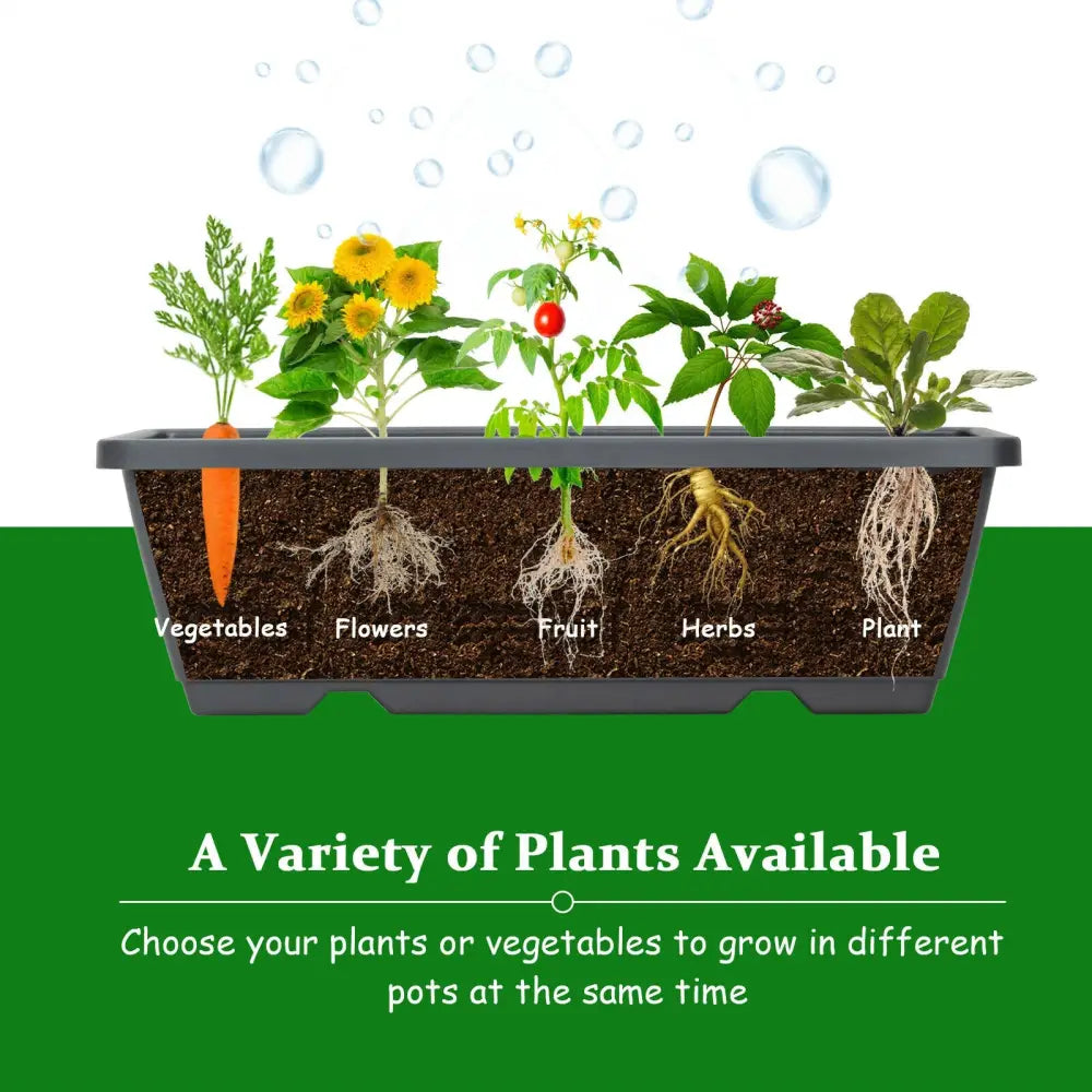 5-Tier Raised Garden Bed with Water Drainage for Flowers Vegetables - Black - Raised Garden Beds