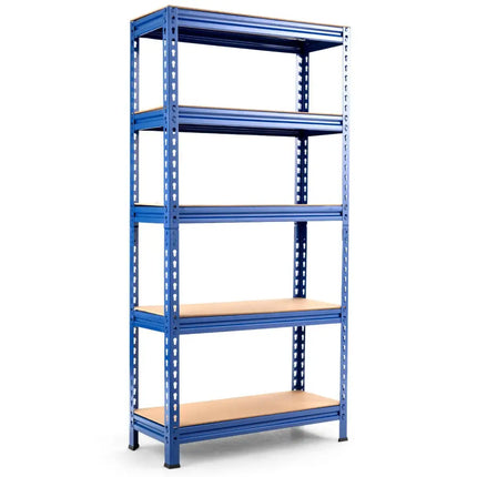 5-Tier Steel Shelving Unit Storage Shelves Heavy Duty Storage Rack-Blue - Blue - Garages