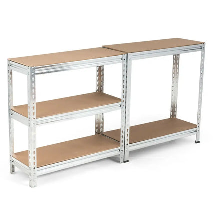 5-Tier Steel Shelving Unit Storage Shelves Heavy Duty Storage Rack-Silver - Silver - Garages