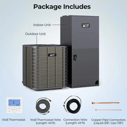 5 Ton 17 SEER2 High-Performance Heat Pump System (Operates down to -15°C) Costway