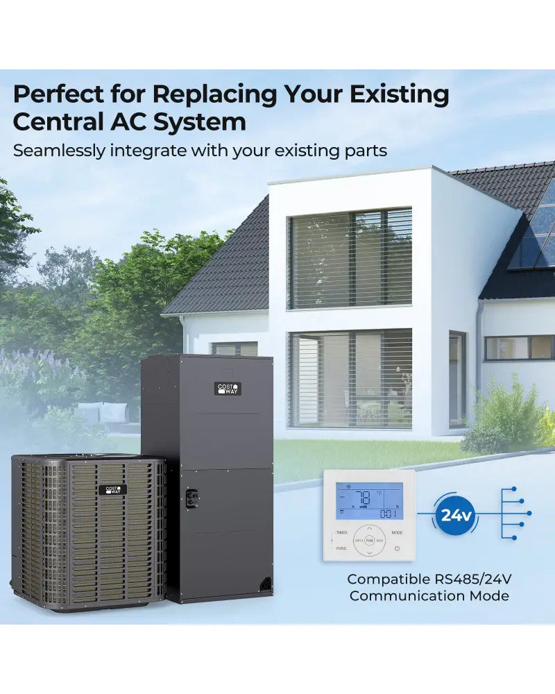 5 Ton 17 SEER2 High-Performance Heat Pump System (Operates down to -15°C) - Gray - Heat Pumps