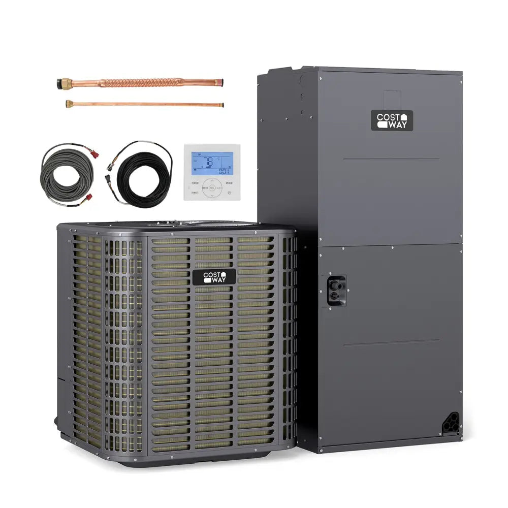 5 Ton 17 SEER2 High-Performance Heat Pump System (Operates down to -15°C) - Gray - Heat Pumps