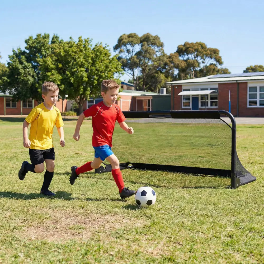 5 x 3 FT Portable Pop-up Football Training Equipment with Net - Black - Sport Equipments