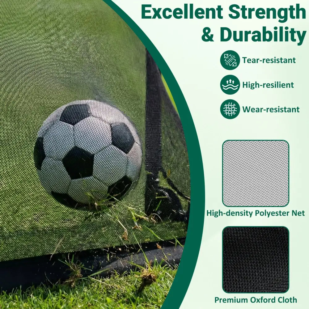 5 x 3 FT Portable Pop-up Football Training Equipment with Net - Black - Sport Equipments