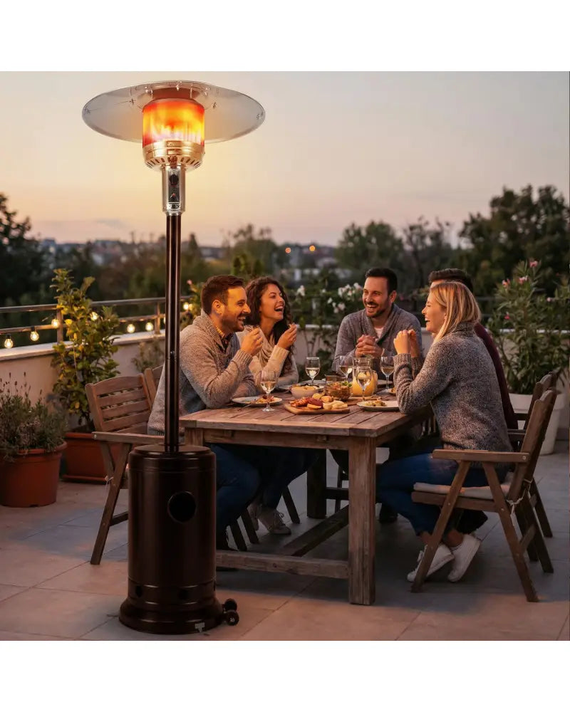 50 000 BTU Patio Propane Gas Heater with Stainless Steel Burner-Bronze - Bronze - Patio Heaters