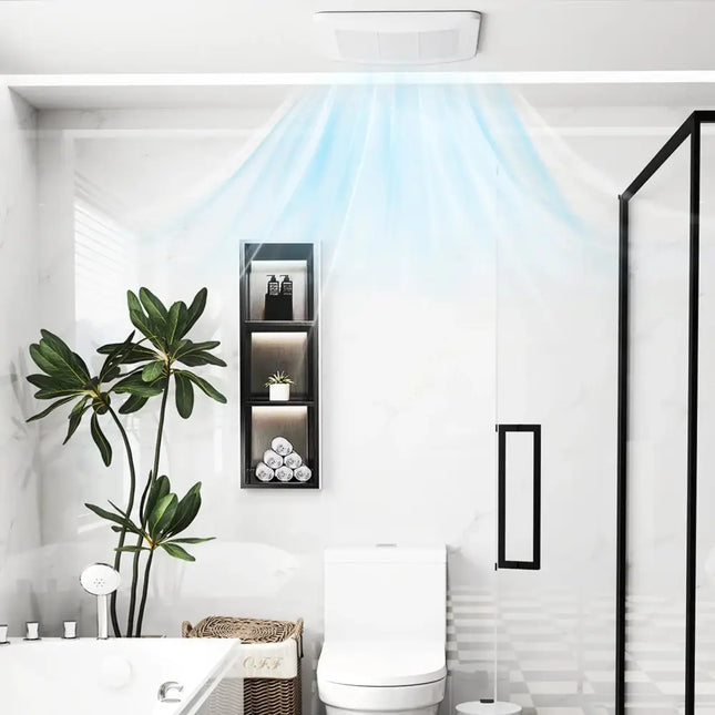 50/80/110 CFM Ceiling Mount Bathroom Fan with Pick-A-Flow and 4 Inches Duct Costway