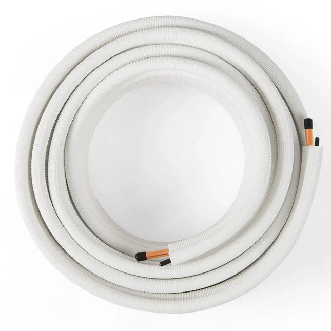 50 Feet Mini Split Line Set with 1/4 Inch and 1/2 Inch O.D. Copper Pipes Tubing Costway