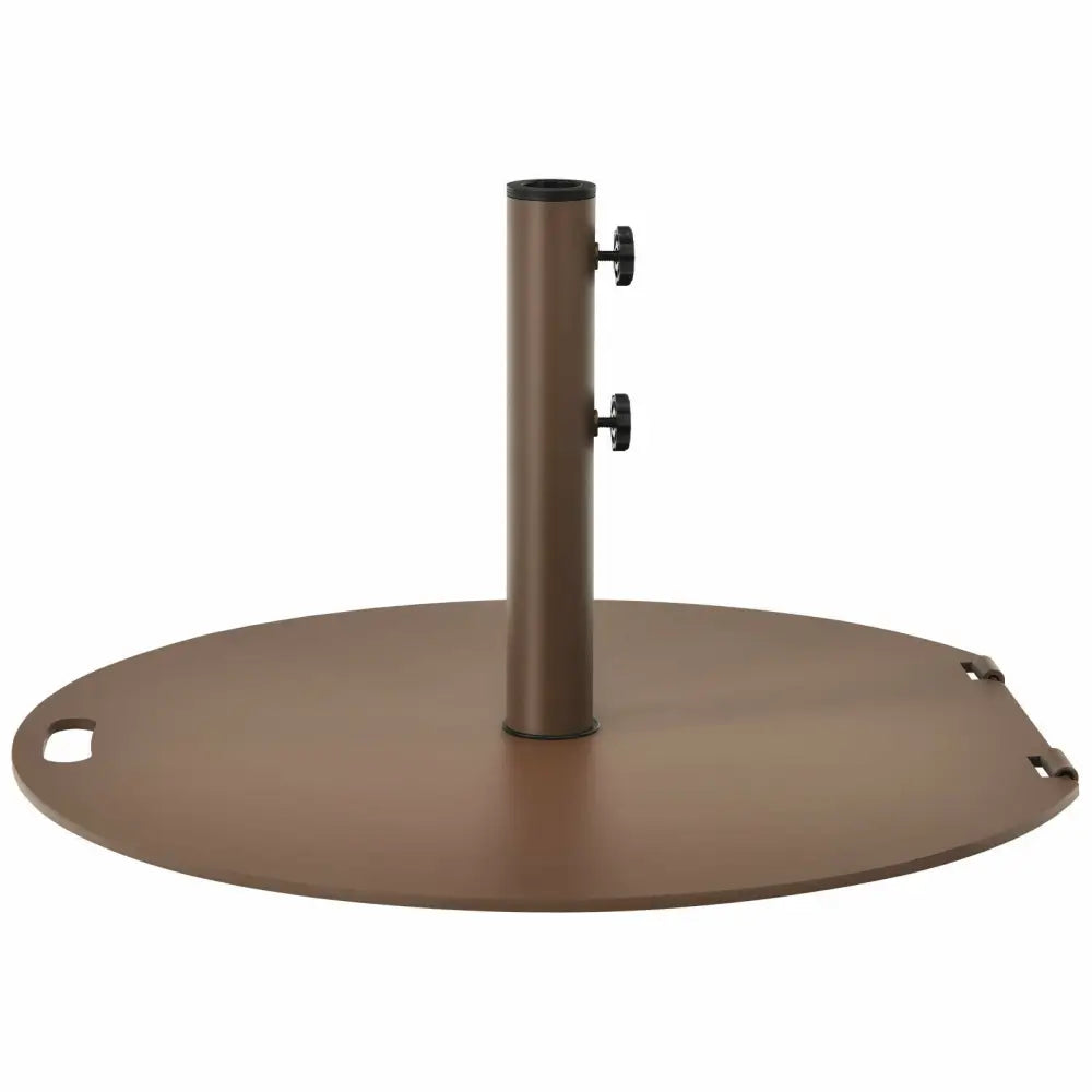 50 lbs Umbrella Base Stand with Wheels for Patio - Brown - Outdoor Umbrella Bases