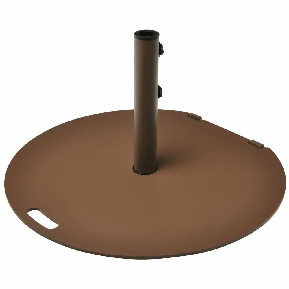50 lbs Umbrella Base Stand with Wheels for Patio - Brown - Outdoor Umbrella Bases