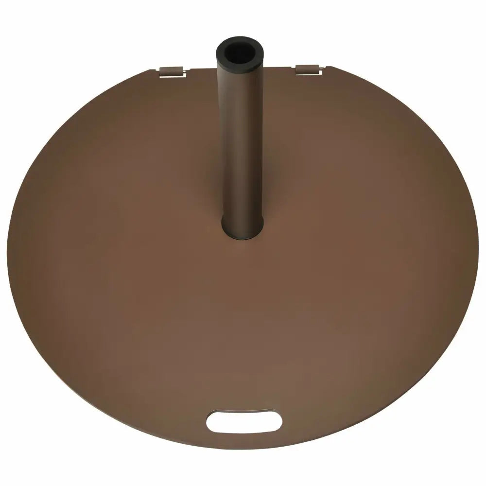 50 lbs Umbrella Base Stand with Wheels for Patio - Brown - Outdoor Umbrella Bases