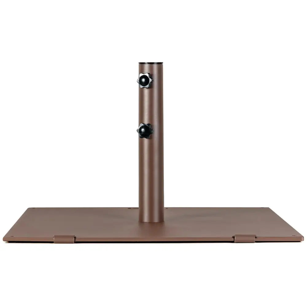 50 LBS Weighted 24 Inch Square Patio Umbrella Base - Brown - Outdoor Umbrella Bases