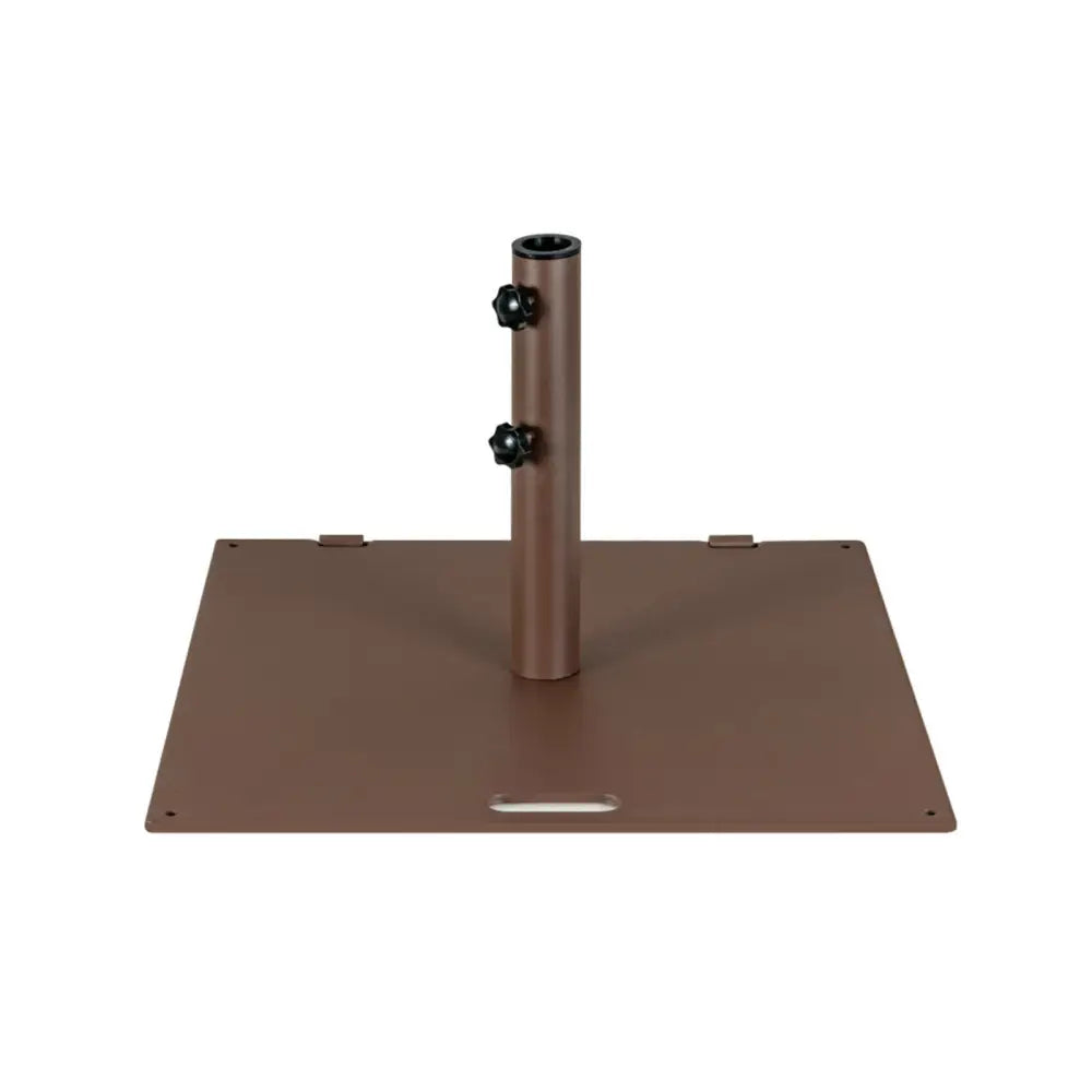 50 LBS Weighted 24 Inch Square Patio Umbrella Base - Brown - Outdoor Umbrella Bases