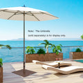 50 LBS Weighted 24 Inch Square Patio Umbrella Base - Brown - Outdoor Umbrella Bases