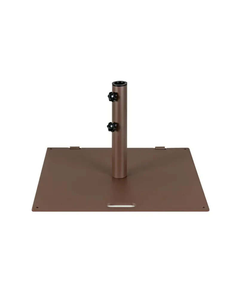 50 LBS Weighted 24 Inch Square Patio Umbrella Base - Brown - Outdoor Umbrella Bases
