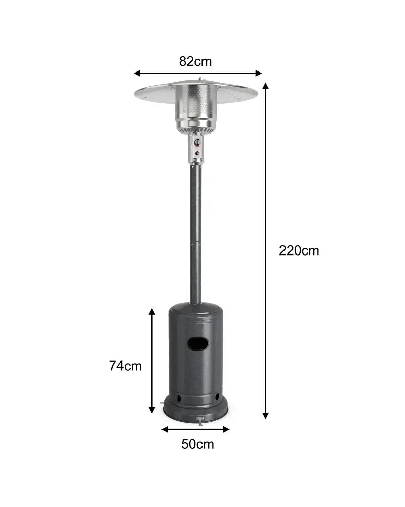 50000BTU Garden Propane Standing LP Gas Steel Accessories Heater-Gray - Gray - Patio Heaters