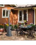50000BTU Garden Propane Standing LP Gas Steel Accessories Heater-Gray - Gray - Patio Heaters